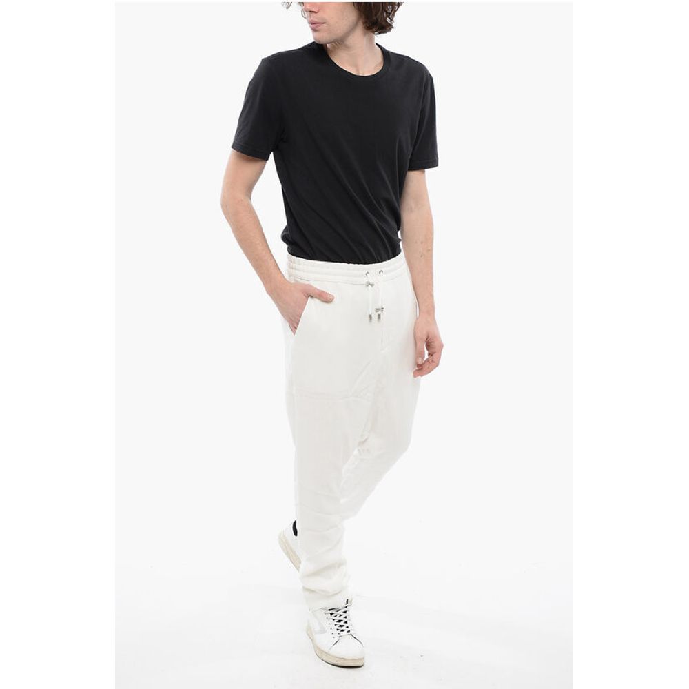Low-Crotch Crepe Viscose Blend Pants