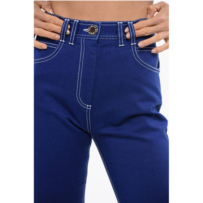 High-waisted Skinny Denims with Visible Stitching