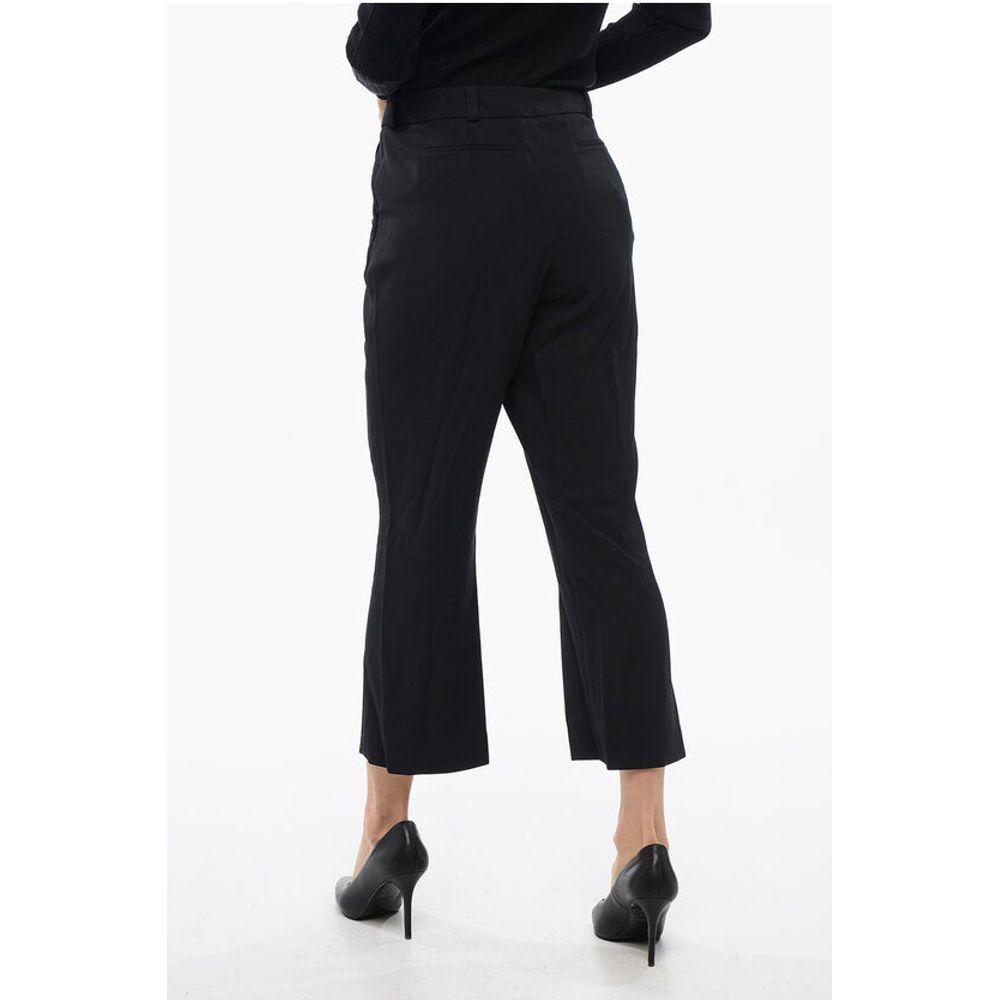 Low-rise Pants With Jewel Button