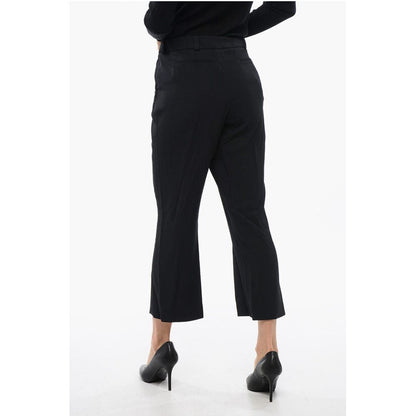 Low-rise Pants With Jewel Button