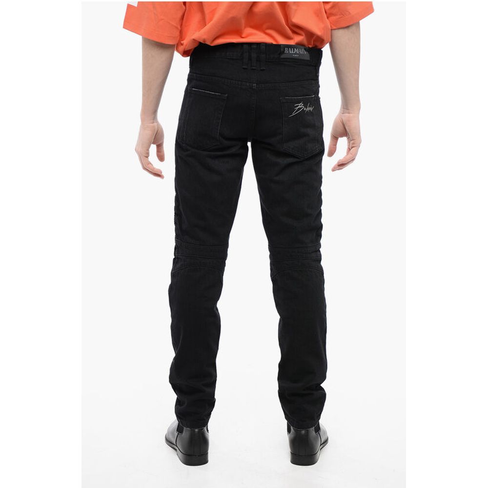 Slim Fit Biker Denims with Belt Loops 17cm