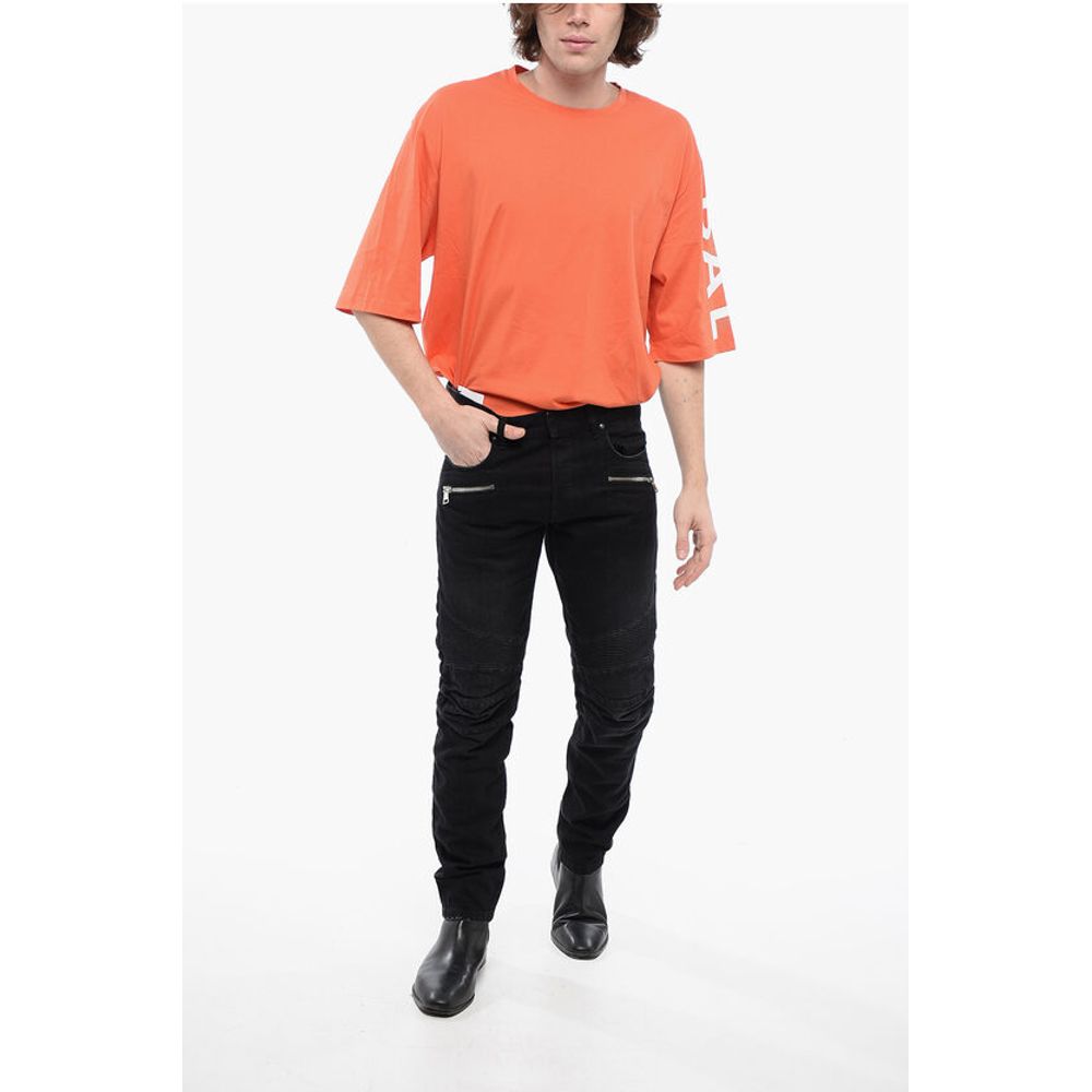 Slim Fit Biker Denims with Belt Loops 17cm
