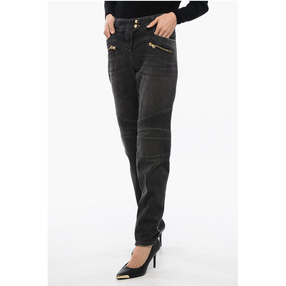 Biker Denims with Zipped Detailing