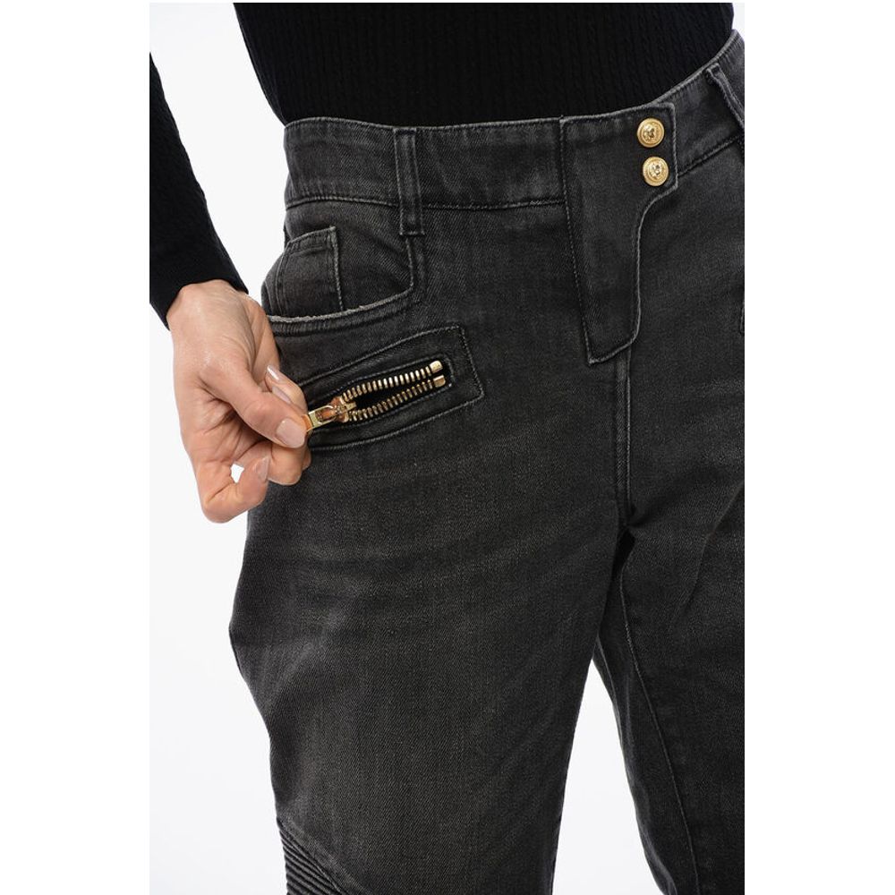 Biker Denims with Zipped Detailing