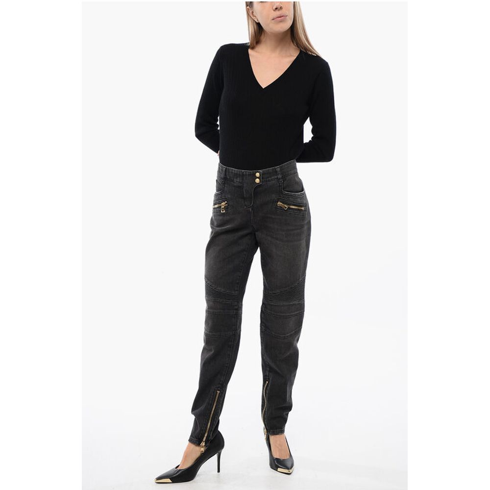 Biker Denims with Zipped Detailing