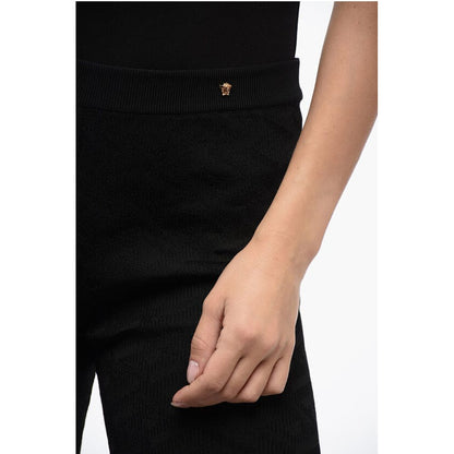 Jacquard Fabric Flared Fit Pants