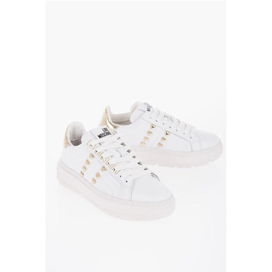 LOVE Quilted Leather BOLD40 Low-Top Sneakers with Golden Eff