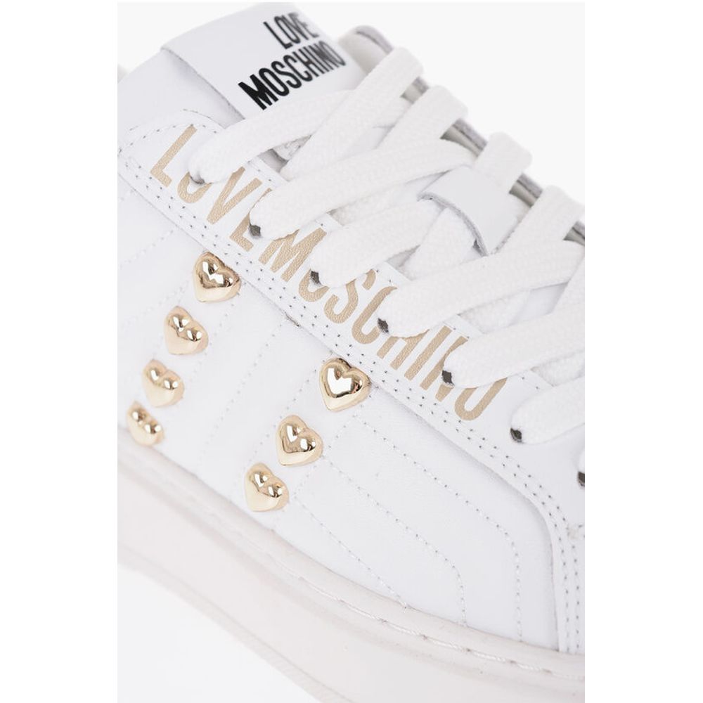 LOVE Quilted Leather BOLD40 Low-Top Sneakers with Golden Eff