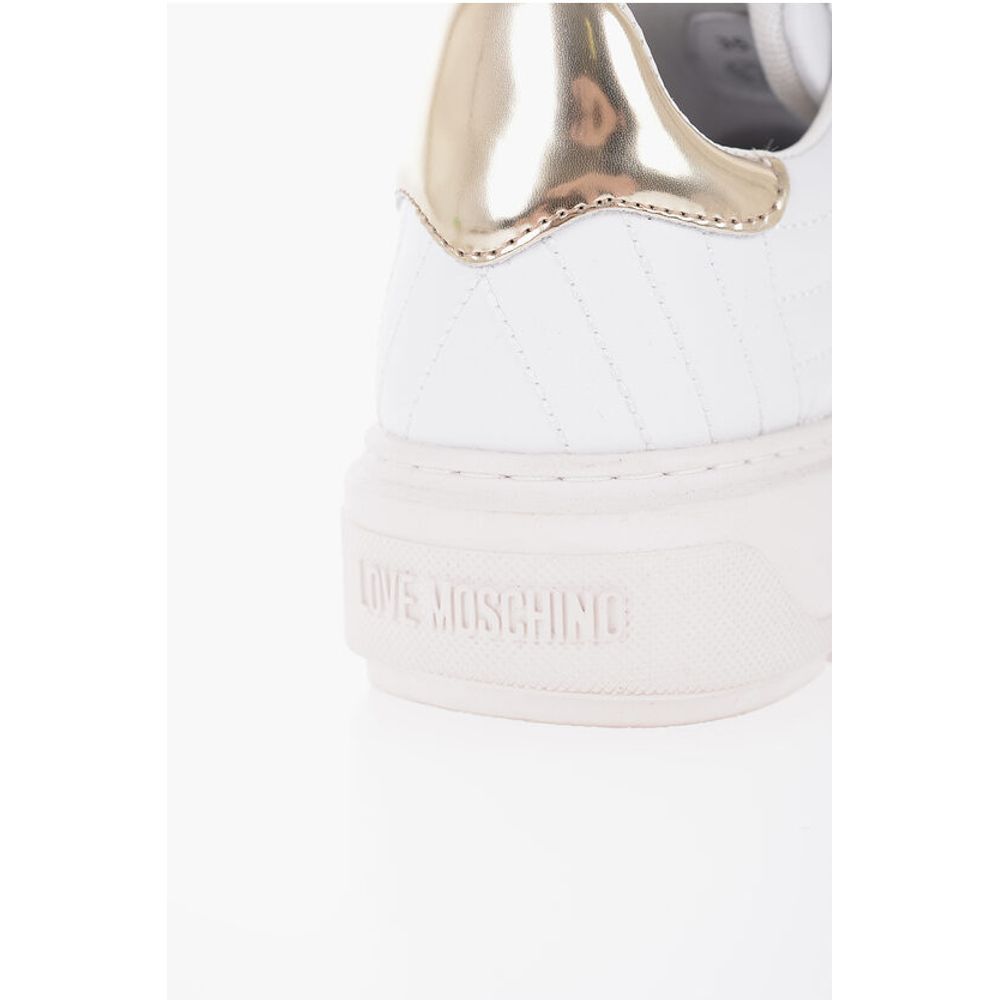 LOVE Quilted Leather BOLD40 Low-Top Sneakers with Golden Eff