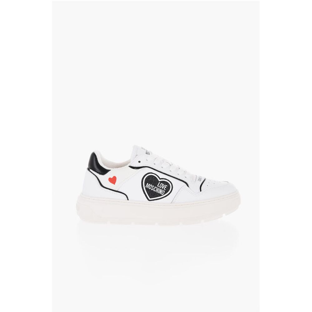 LOVE Textured Leather BOLD40 Low-Top Sneakers with Contrast