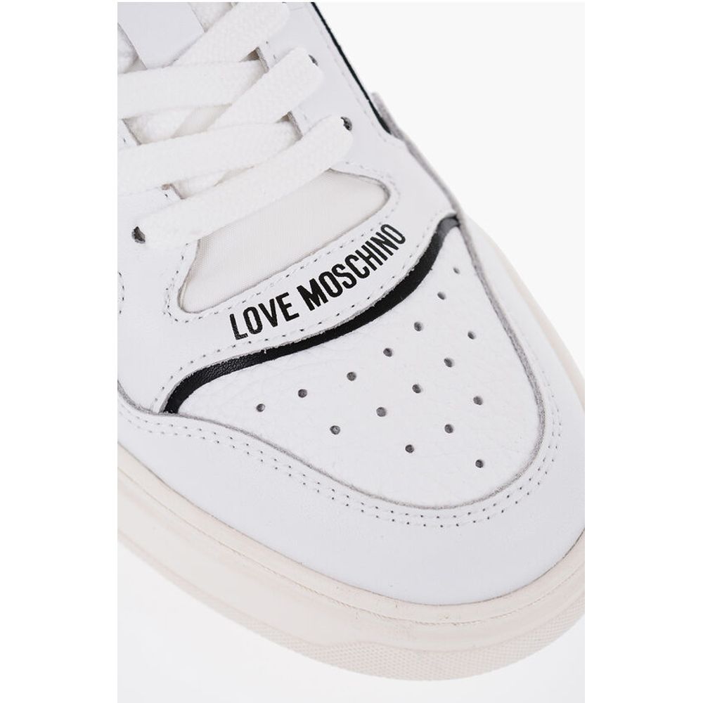 LOVE Textured Leather BOLD40 Low-Top Sneakers with Contrast