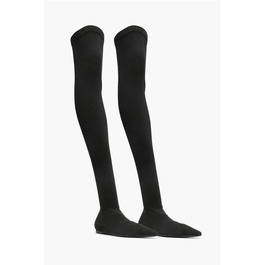 Pointed Toe Stretch Fabric Over-The-Knee Boots