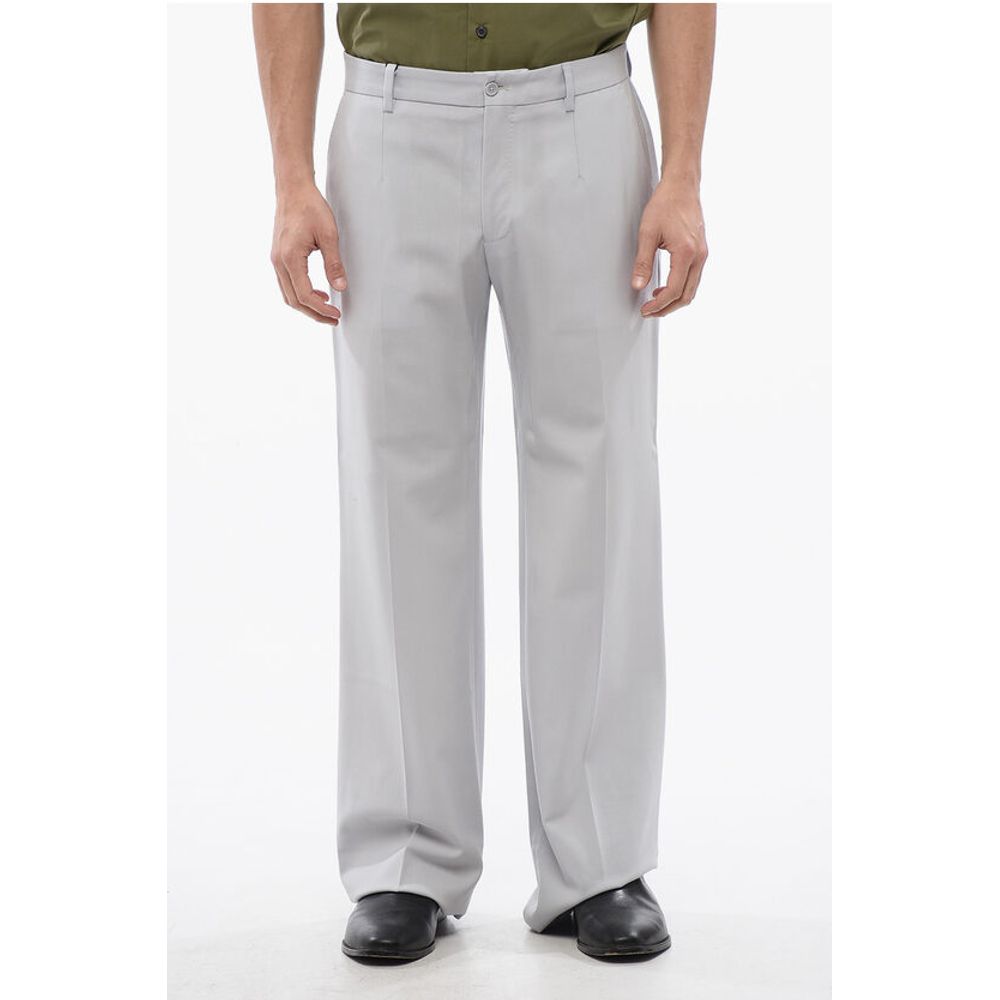 4-Pocketed Stretch Wool Pants with Belt Loops
