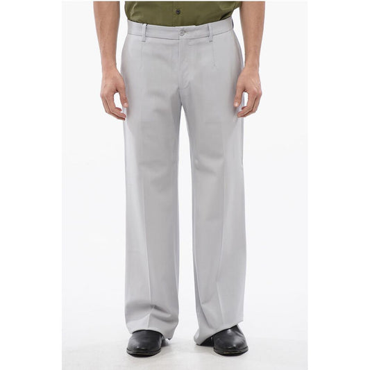 4-Pocketed Stretch Wool Pants with Belt Loops