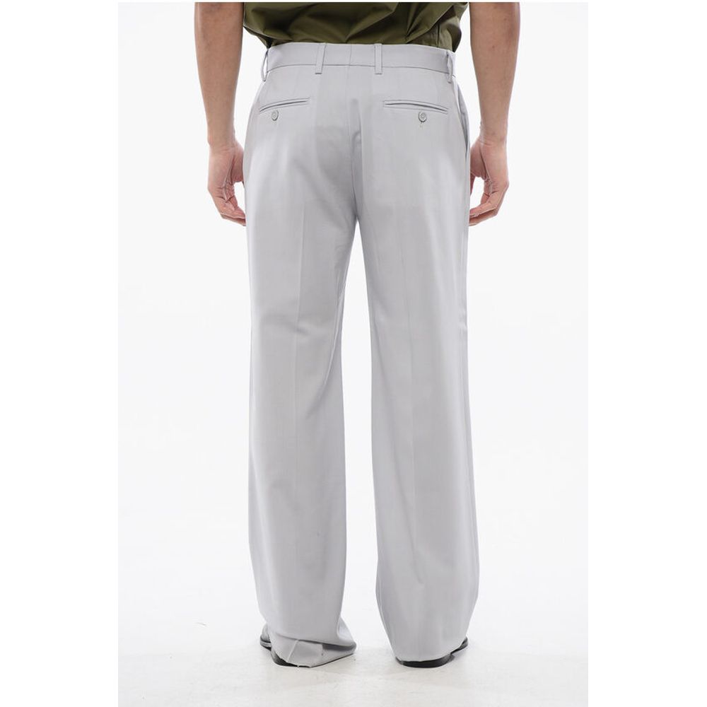 4-Pocketed Stretch Wool Pants with Belt Loops