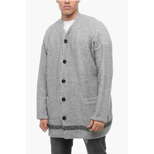 Wool Blend Cardigan with Patch Pockets