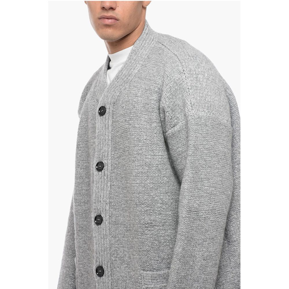 Wool Blend Cardigan with Patch Pockets