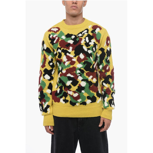 PETER DOIG Camouflage Patterned Cashmere Pullover