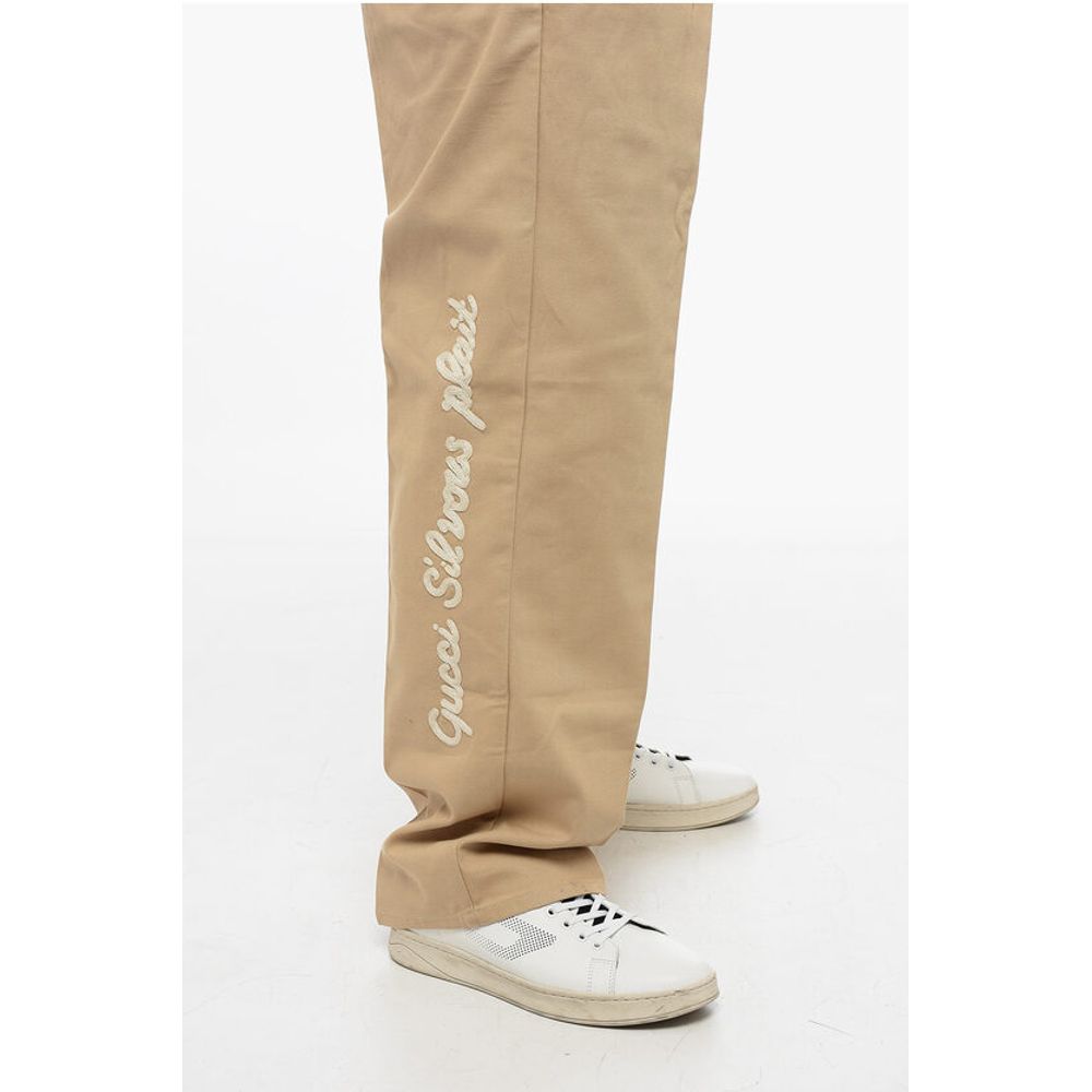 Cotton SIL VOUS PLAIT Chinos Pants