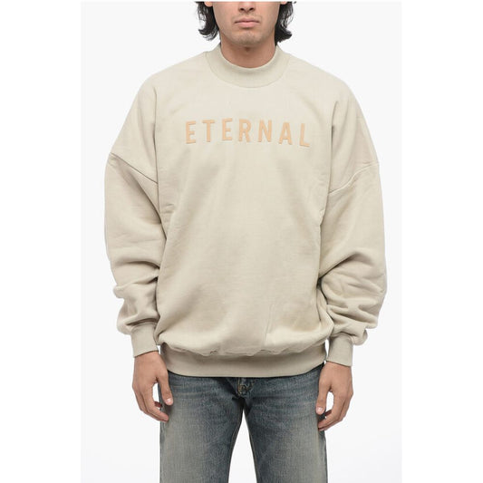 Brushed Cotton ETERNAL Sweatshirt with Embossed Print