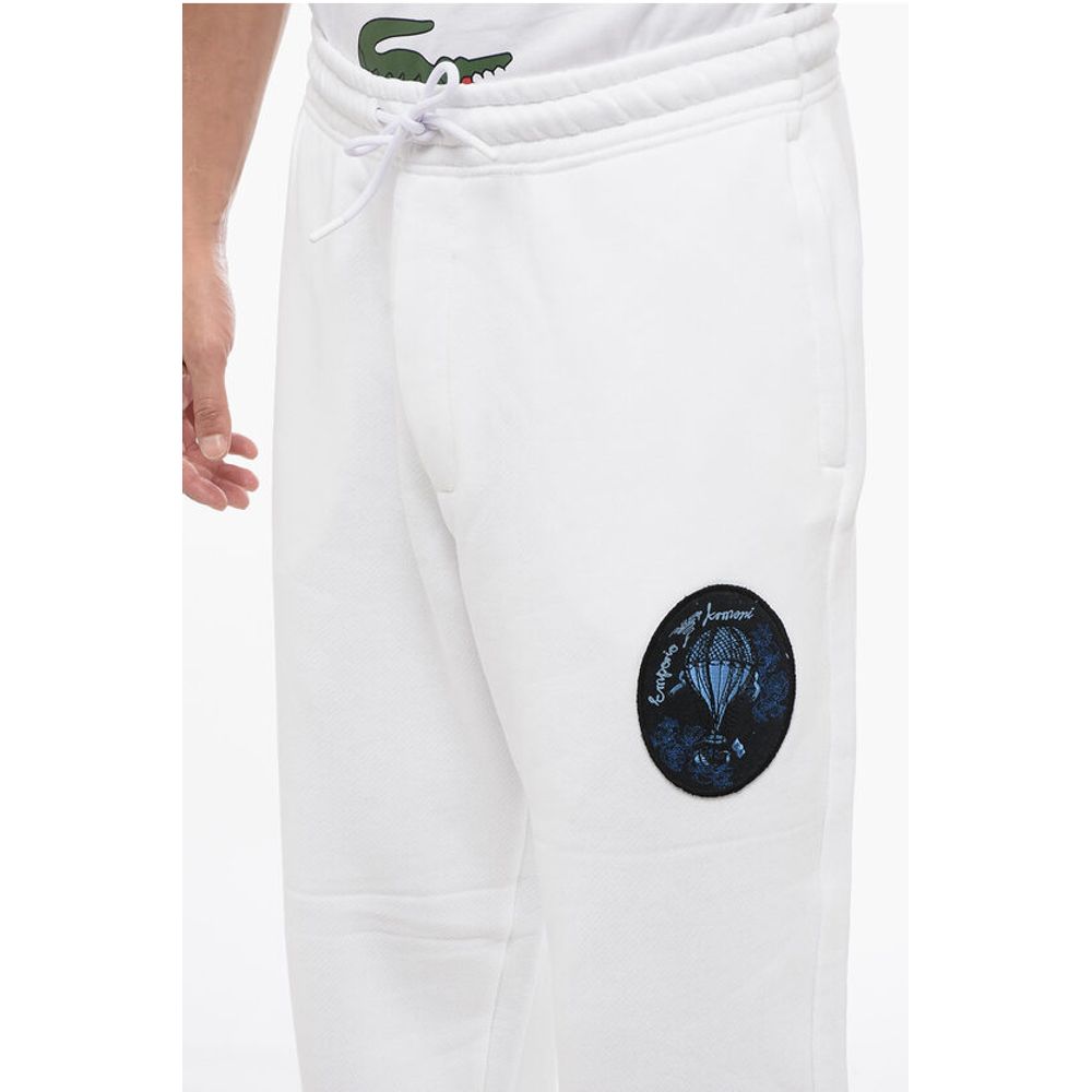 EMPORIO RESORT Cotton Sweatpants with Embroidered Patch