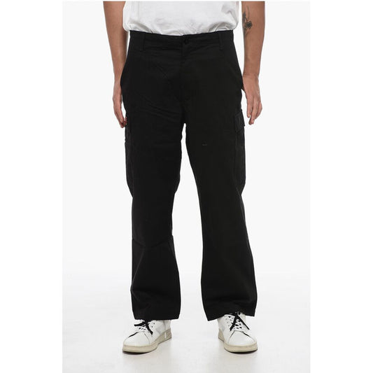 Cotton Cargo Pants with Drawstringed Waistband