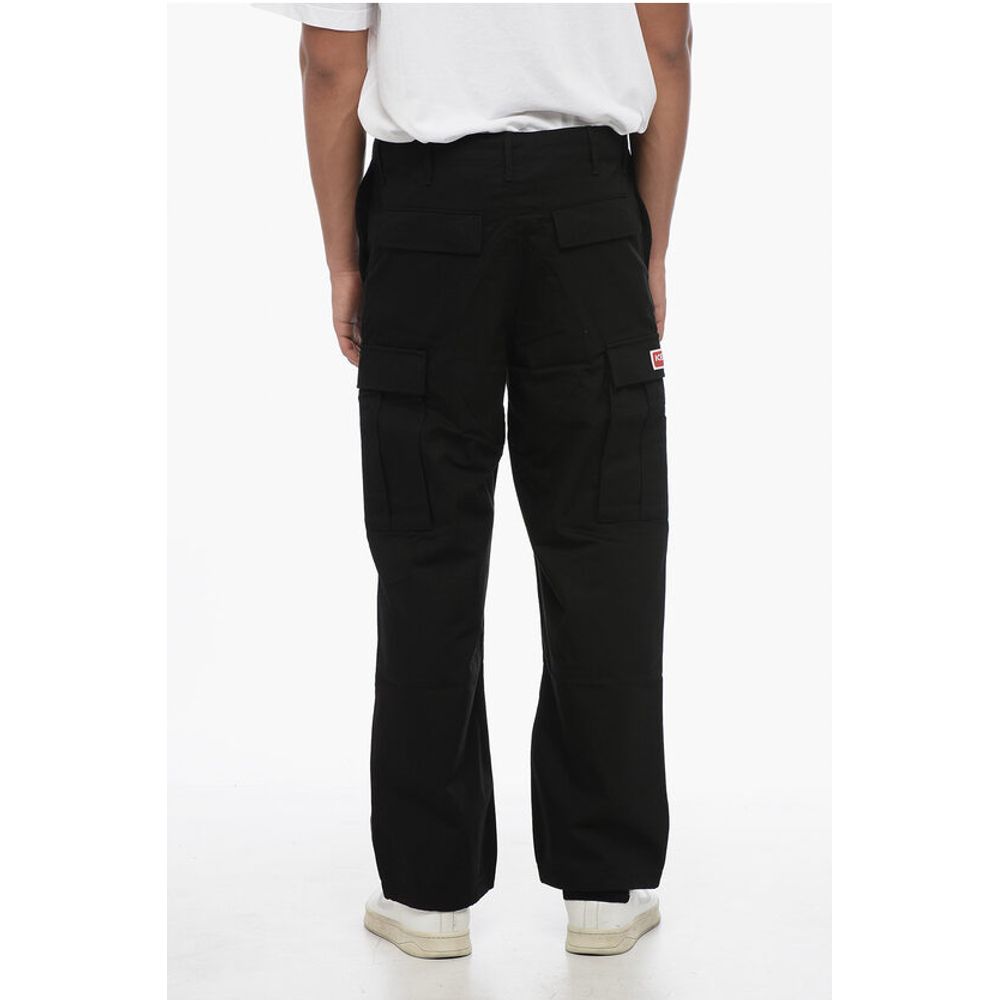 Cotton Cargo Pants with Drawstringed Waistband