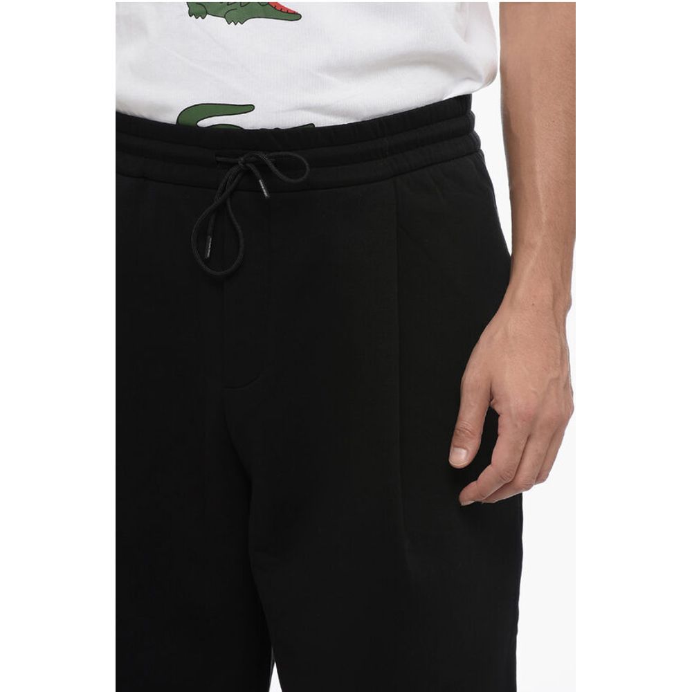 EMPORIO Single-pleated Cotton Blend Sweatpants
