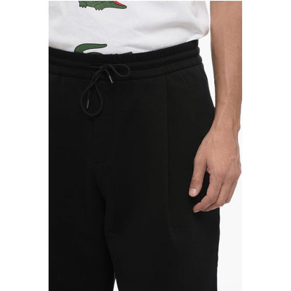 EMPORIO Single-pleated Cotton Blend Sweatpants