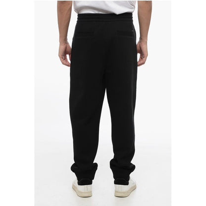 EMPORIO Single-pleated Cotton Blend Sweatpants