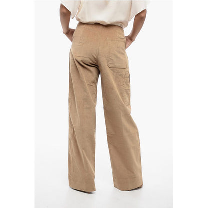 Corduroy Carpenter Pants with Logo Application