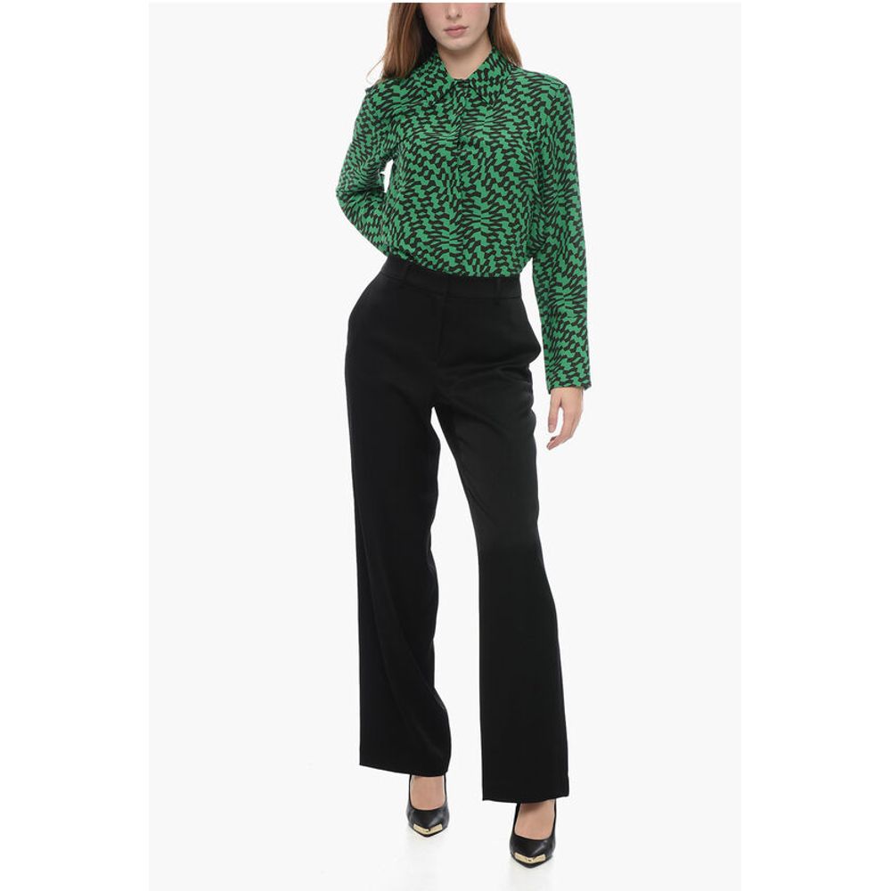 Pantaloni Satin with Flared-Fit