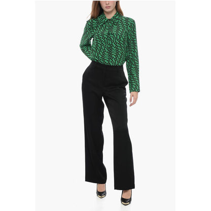 Pantaloni Satin with Flared-Fit