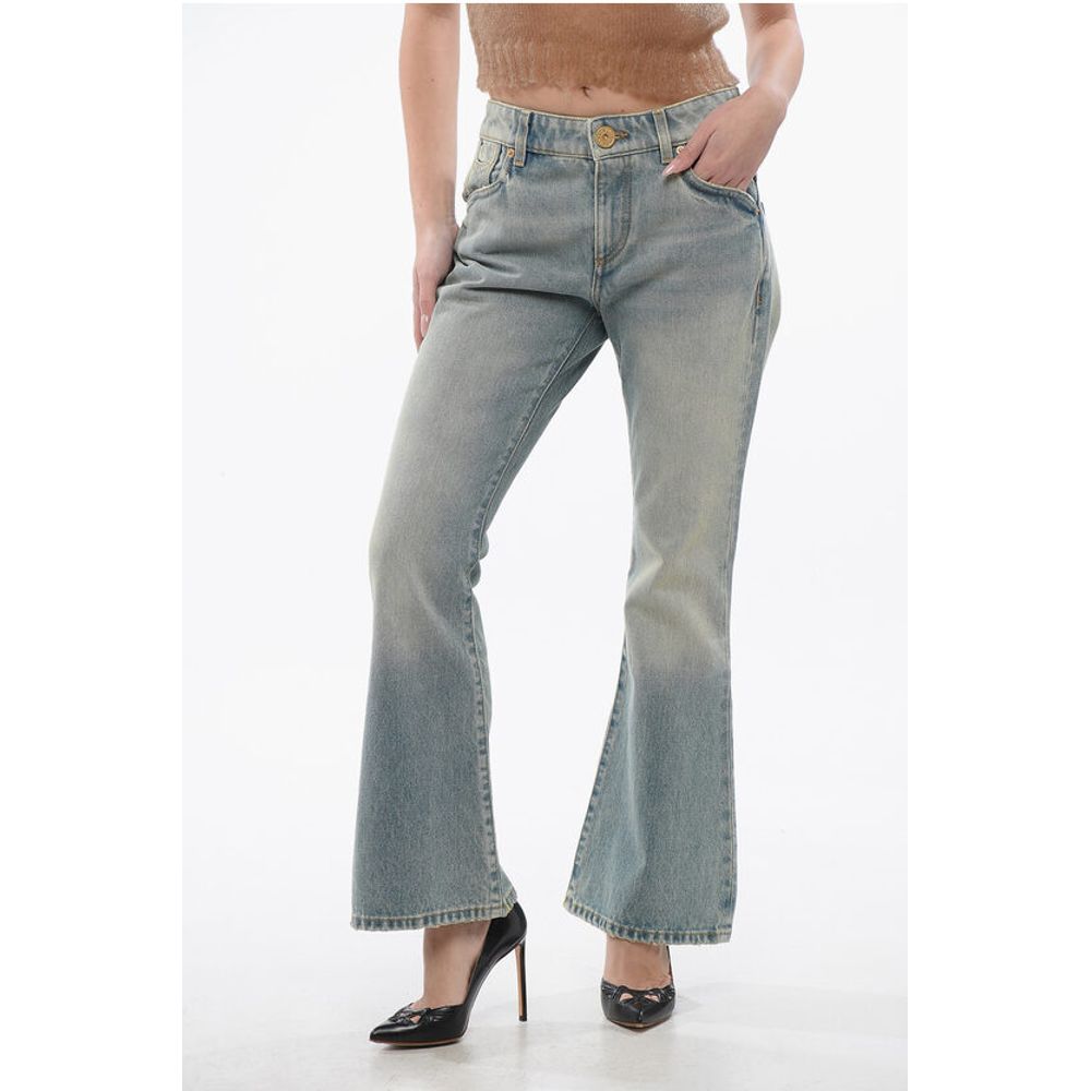 Vintage Washed Cropped Fit Bootcut Denims