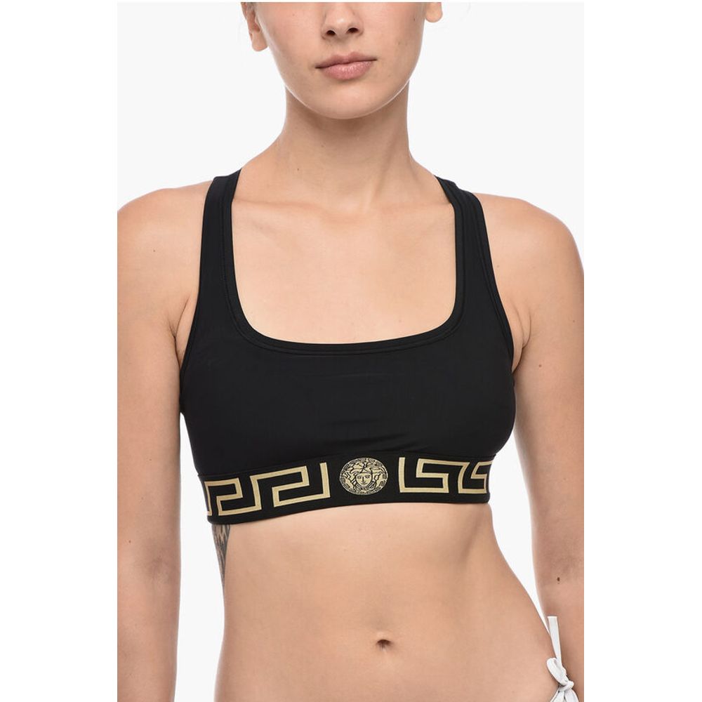 Cropped Top with La Greca Motif