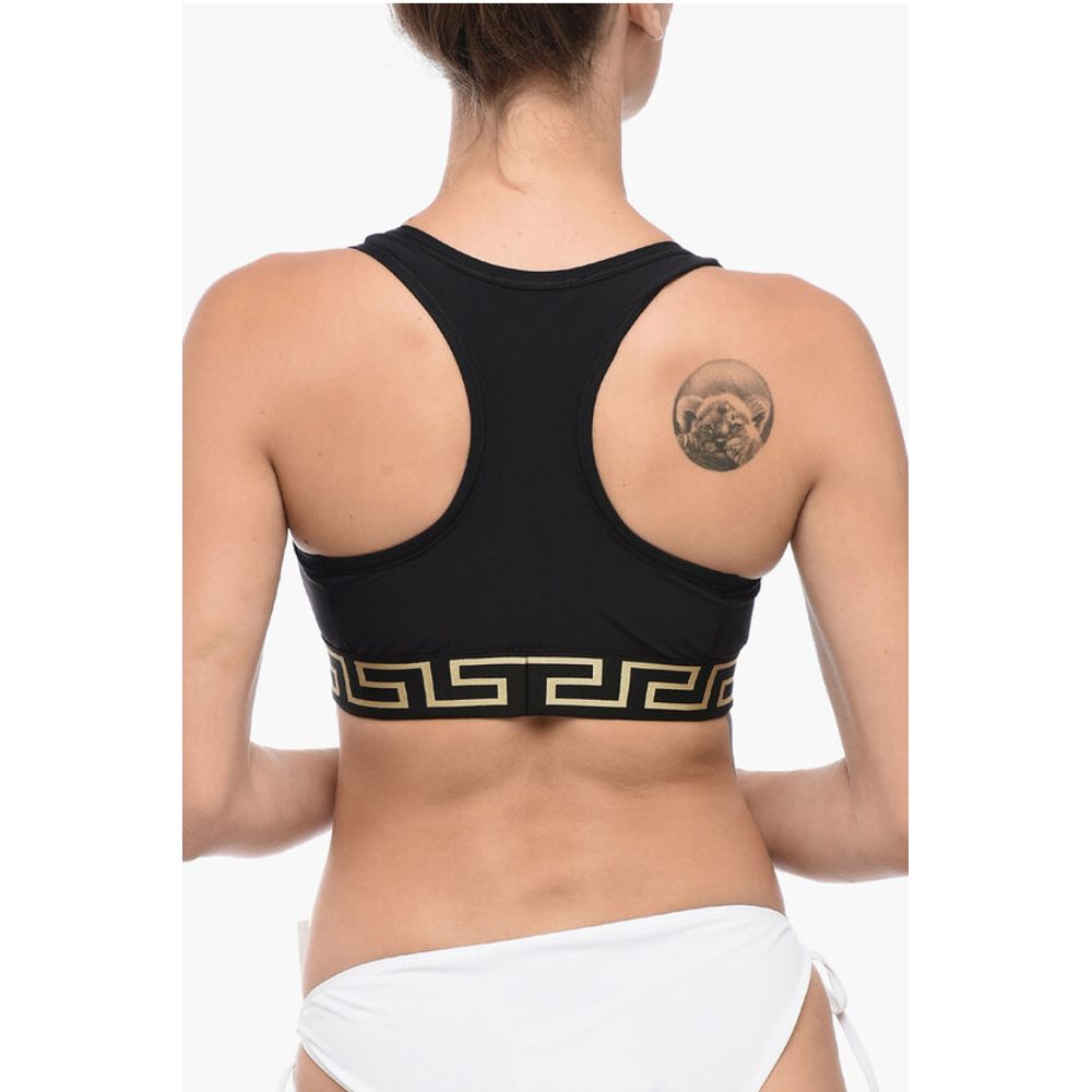 Cropped Top with La Greca Motif