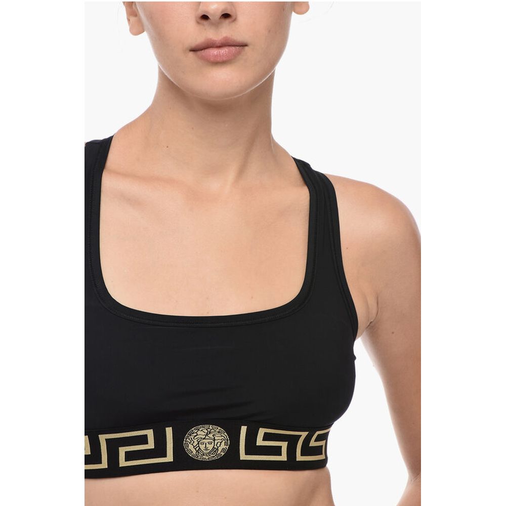 Cropped Top with La Greca Motif