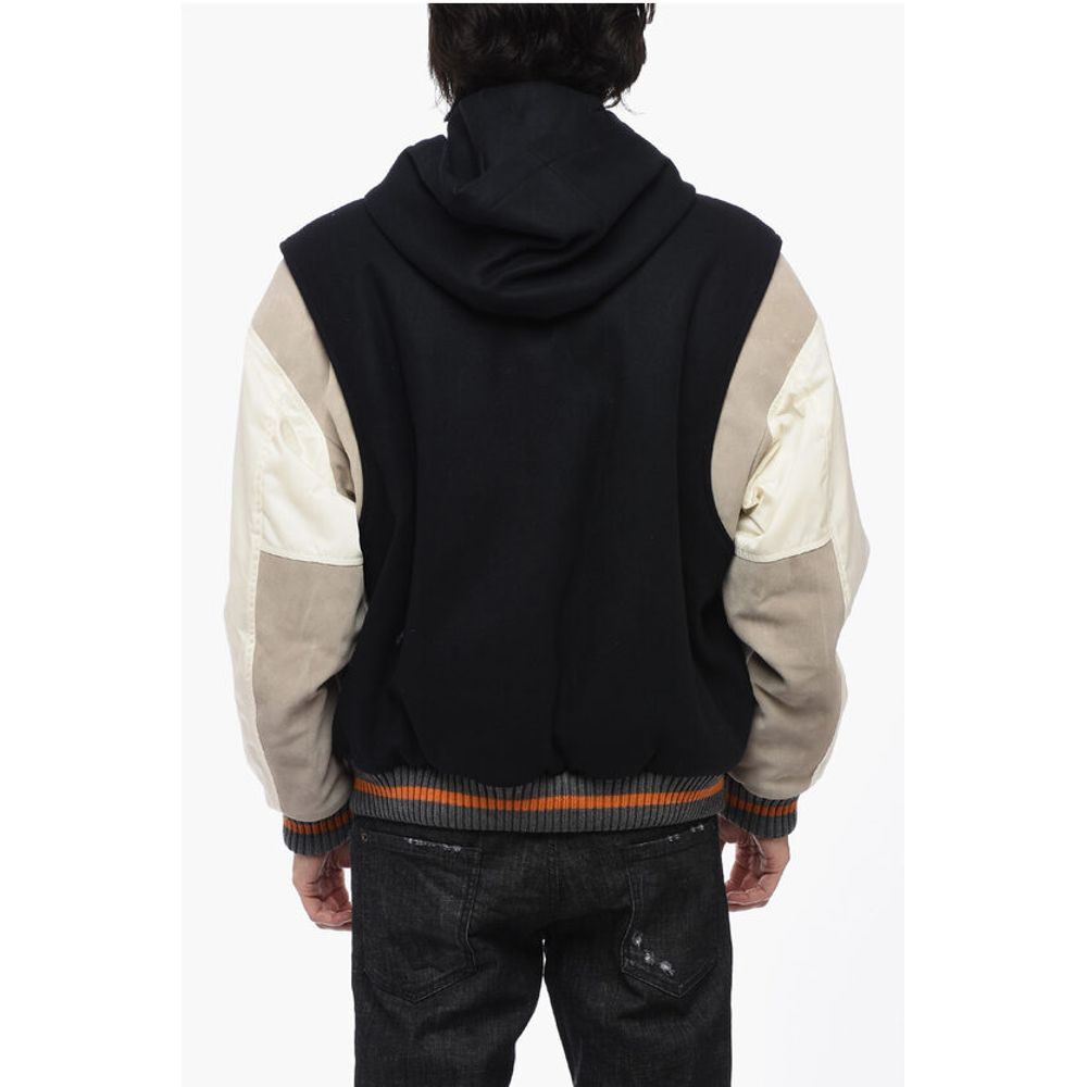 Padded Varsity Bomber with Hood