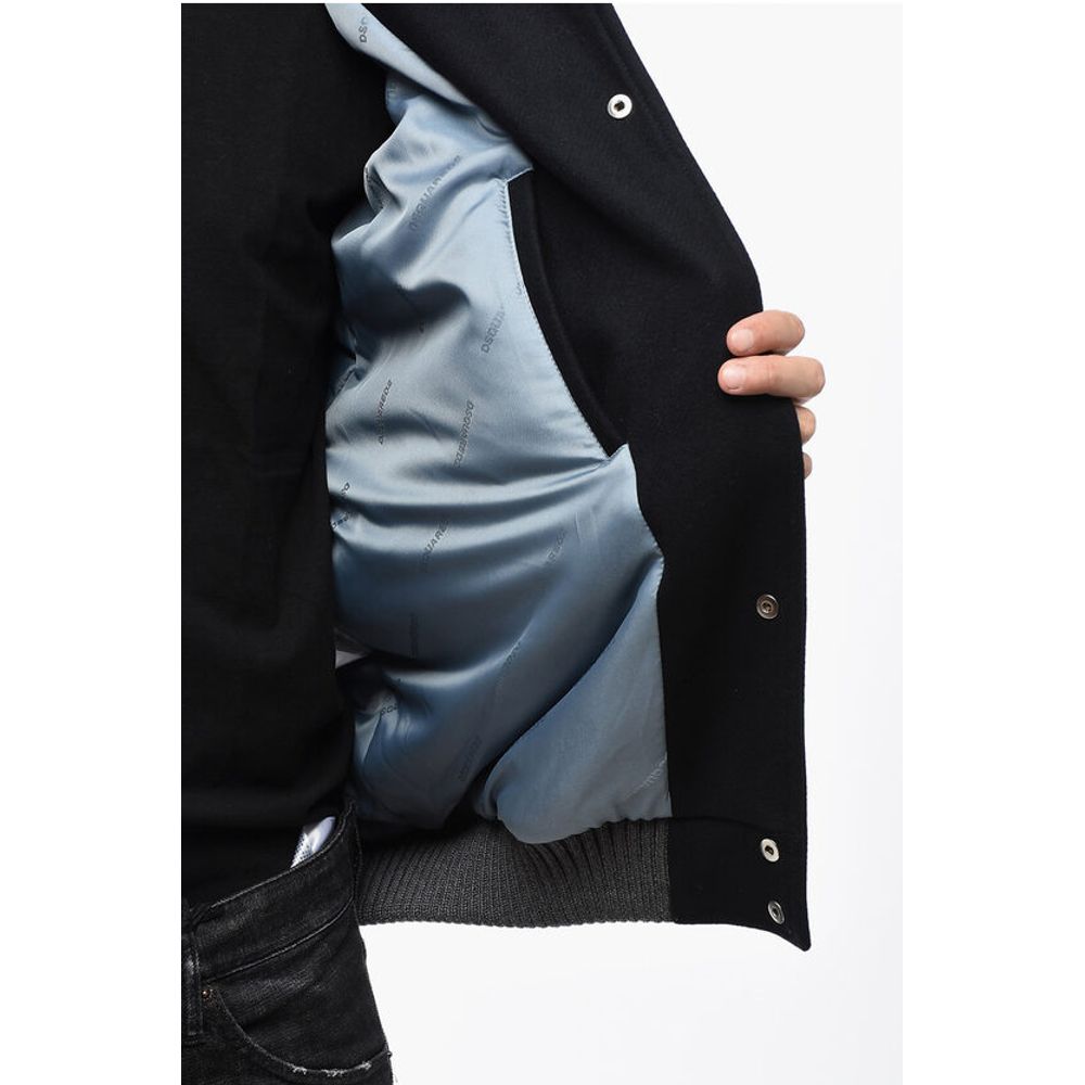 Padded Varsity Bomber with Hood
