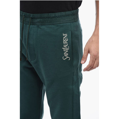 Brushed Cotton Sweatpants with Cuffs