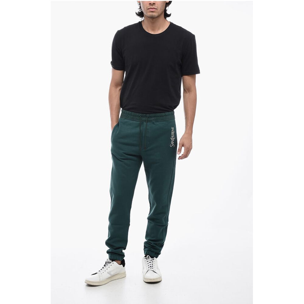 Brushed Cotton Sweatpants with Cuffs