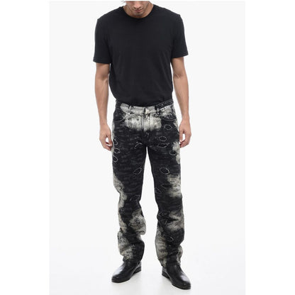 Distressed Cotton Half-coated Lived-in Denims 17cm