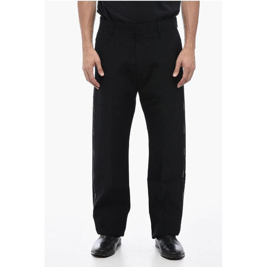 Slim Fit Pants with Logoed Band
