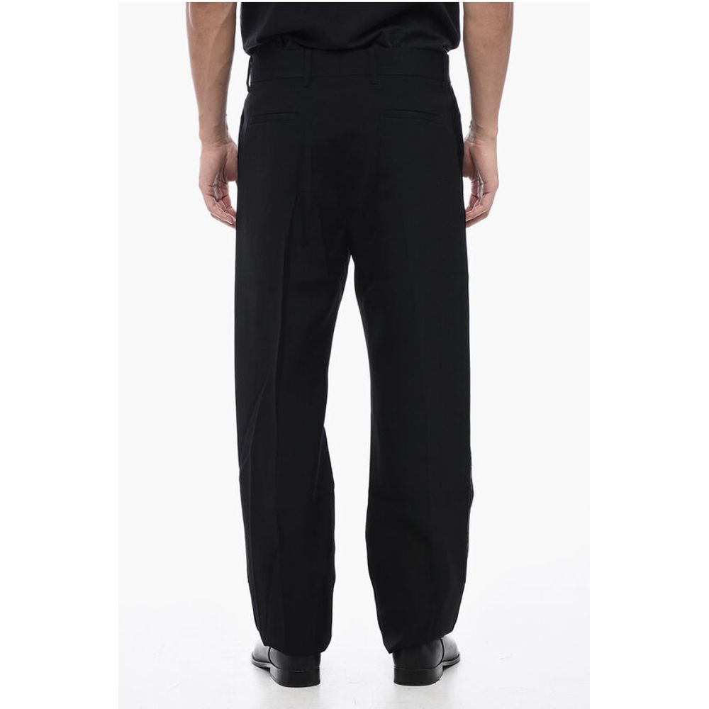 Slim Fit Pants with Logoed Band