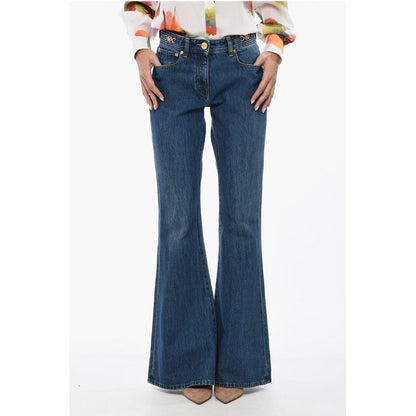 Cotton Bootcut Denims with Logoed Morsets 32cm