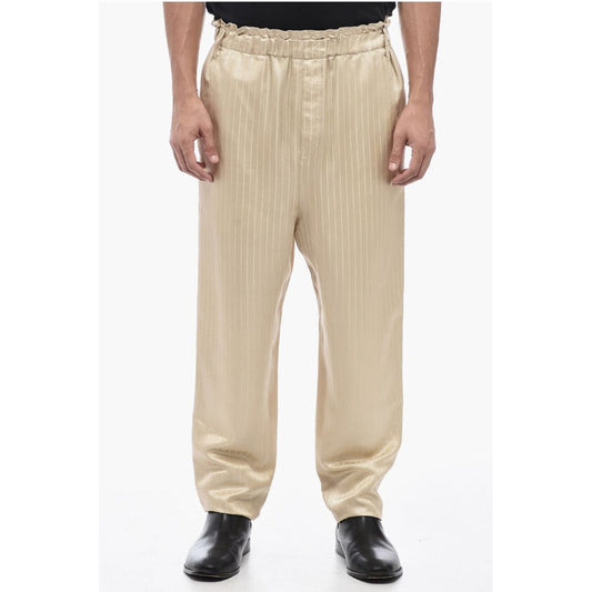 Stripped Tailoring Pants with Drawstring