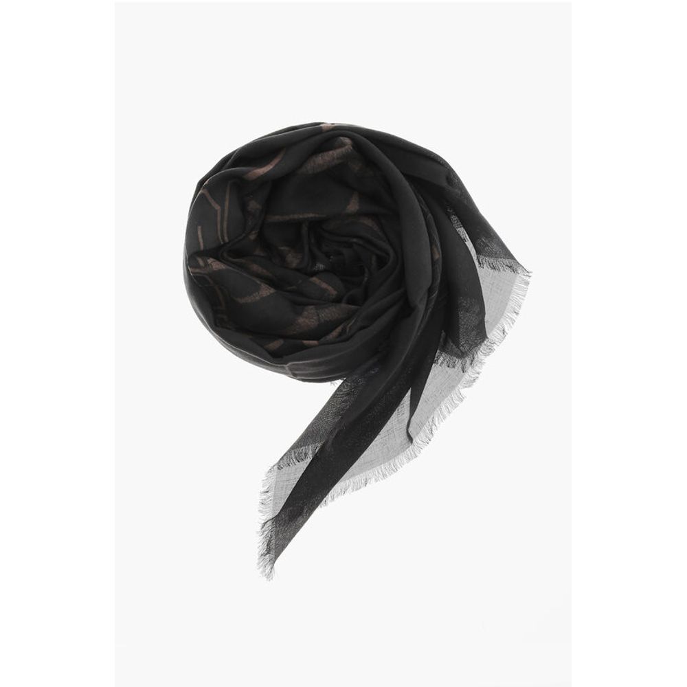 Two-Tone Foulard With Fringes