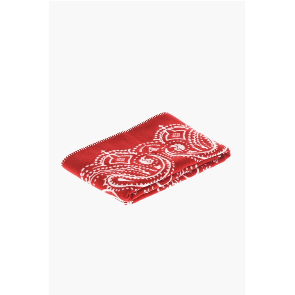 Bandana-Motif Wool Maxi Scarf