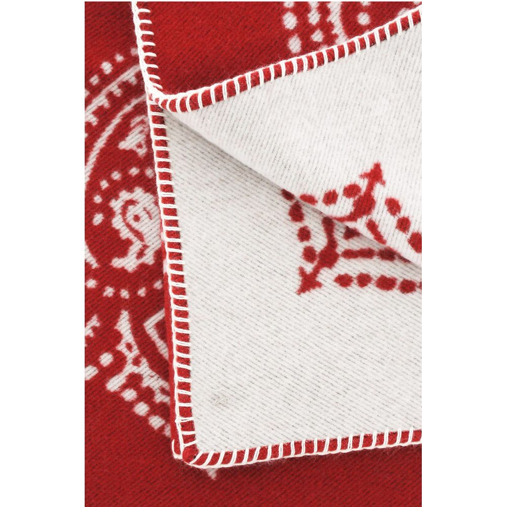 Bandana-Motif Wool Maxi Scarf