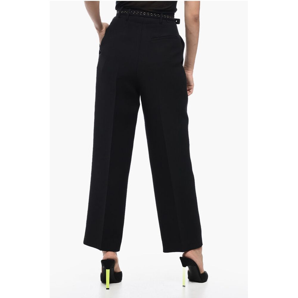 Pleated High-Waisted Wool Pants